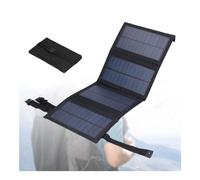 Painel Solar portátil de 20 W, carregador de painel Solar USB dobrável IP65, saída USB5V, painéis solares desdobrados de 480 x 185 mm para telemóvel (Negro)