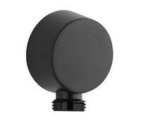 Paini - Cox - Toma de agua redonda de 1/2" x 1/2" de pared para ducha de metal con acabados negros y mate, diseño moderno, fabricado y fabricado en Italia