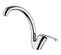 Paini Grifo mezclador monomando para cocina, lavabo, cromado, palanca lateral, boca cónica orientable, diseño moderno, íntegramente fabricado y fabricado en Italia