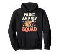Paint and Sip Squad Sudadera con Capucha
