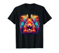 Paint Art Ardilla roja Ardillas Camiseta