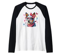 Paint Art Australian Cattle Dog Painter Artist Camiseta Manga Raglan
