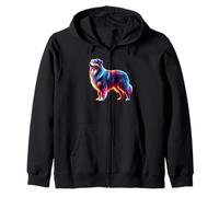 Paint Art Australian Shepherd Aussie Dog Sudadera con Capucha