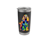 Paint Art English Cocker Spaniel Spaniels Vaso térmico de acero inoxidable de doble pared