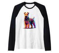 Paint Art Glen Of Imaal Terrier Wicklow Terrier Camiseta Manga Raglan