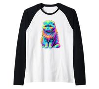 Paint Art Scottish Fold Cat Scottish Folds Coupari Camiseta Manga Raglan