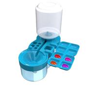 Paint Brush Cleaner, Paintbrush Cleaner Water Cycle Paintbrush Rinser 5-In-1 with Drain, Washable Painting Tools Art Supplieswith Brush Holder for Teacher & Painters, Rinse and Clean Brushes