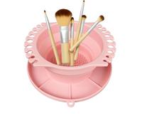 Paint Brush Cleaner - Silicone Non Spill Washer Cup, Foldable Artist Brush Rinse Container with Leak Guard Spiral Basin Design, Ideal for Acrylic Watercolor Gouache Painting Classes Travel Kits