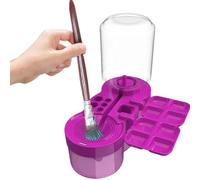 Paint Brush Cleaning Station, Paintbrush Washer with Drainage, 5-In-1 Painting Tool Set, Paint Brush Holder and Cleaner, Water-Based Paint Brush Cleaner, Acrylic Paint