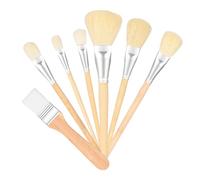 Paint Brush Set - Mop Brushes Set For Blending Face Body Art | Premium Wooden Handles with Soft Bristles, Fan Brushes Large Round Detail Brush For Watercolor Acrylic Oils