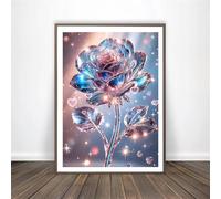 Paint by Number for Adult,Fantasy Glass Peony DIY Oil Painting Kits on Canvas for Beginner,with Brushes and Acrylic Pigment,Paint by Numbers Arts and Crafts Kit for Home Decor with frame,50x65cm