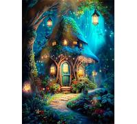 Paint by Number for Adult,House Jungle DIY Oil Painting Kits on Canvas for Beginner,with Brushes and Acrylic Pigment,Paint by Numbers Arts and Crafts Kit for Home Decor with frame,50x65cm