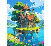 Paint by Number for Adult,Island Loft DIY Oil Painting Kits on Canvas for Beginner,with Brushes and Acrylic Pigment,Paint by Numbers Arts and Crafts Kit for Home Decor Without Frame,40x50cm