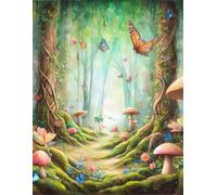 Paint by Number for Adult,Jungle Butterfly DIY Oil Painting Kits on Canvas for Beginner,with Brushes and Acrylic Pigment,Paint by Numbers Arts and Crafts Kit for Home Decor Without Frame,40x50cm
