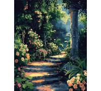 Paint by Number for Adult,Jungle Plants DIY Oil Painting Kits on Canvas for Beginner,with Brushes and Acrylic Pigment,Paint by Numbers Arts and Crafts Kit for Home Decor with frame,50x65cm