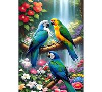 Paint by Number for Adult,Love Birds DIY Oil Painting Kits on Canvas for Beginner,with Brushes and Acrylic Pigment,Paint by Numbers Arts and Crafts Kit for Home Decor Without Frame,40x50cm