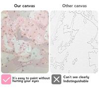 Paint by Number for Adult,Pink Dream Beach DIY Oil Painting Kits on Canvas for Beginner,with Brushes and Acrylic Pigment,Paint by Numbers Arts and Crafts Kit for Home Decor Without Frame,40x50cm