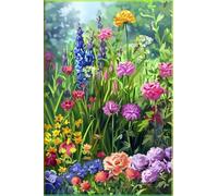 Paint by Number for Adult,Plants Grassland DIY Oil Painting Kits on Canvas for Beginner,with Brushes and Acrylic Pigment,Paint by Numbers Arts and Crafts Kit for Home Decor Without Frame,40x50cm