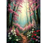 Paint by Number for Adult,Plants Jungle DIY Oil Painting Kits on Canvas for Beginner,with Brushes and Acrylic Pigment,Paint by Numbers Arts and Crafts Kit for Home Decor Without Frame,40x50cm