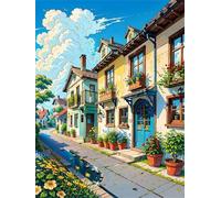 Paint by Number for Adult,Street Loft DIY Oil Painting Kits on Canvas for Beginner,with Brushes and Acrylic Pigment,Paint by Numbers Arts and Crafts Kit for Home Decor with frame,60x90cm