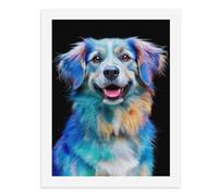 Paint by Numbers A Colorful Shepherd Dog-1 Kit de pintura digital para adultos, crea tu propia escena mágica, suministros de arte sin marco, 40 x 50 cm