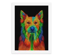Paint by Numbers A Colorful Shepherd Dog-3 Kit de pintura digital para adultos, crea tu propia escena mágica, suministros de arte sin marco, 40 x 50 cm