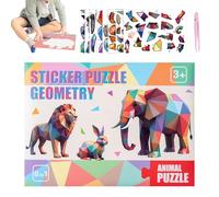 Paint by Sticker,Aprendizaje Reutilizable Animales Lindos | Juguetes Interactivos de Pintura por Pegatinas Reutilizables,Para Niñas Adolescentes Familia Escuela Casa Viaje Fiesta