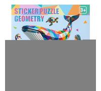 Paint By Sticker Kids - Cute Animal Reusable Learning Art Book, Geometric Pattern Educational Toy, Accessory Case Activity - For Kids Girls Teen School Classroom Travel Home Birthday Party