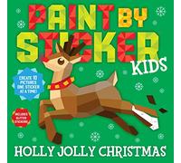 Paint by Sticker Kids – Holly Jolly Christmas: Crea 10 imágenes, incluye pegatinas con purpurina