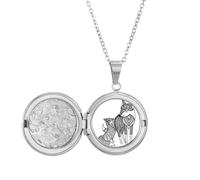 Paint Fox Friend Company Art Deco - Collar con medallón de moda, joyería para regalo de cumpleaños