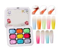 Paint Gel for Nail | 9-Colors Sponge Pat Gradient DIY Drawing Art Painting - Manicure Beauty Personal Home Salon Carnival Daily Wedding
