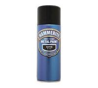 Paint Hammerite metal satinado 400ml Aerosol Negro