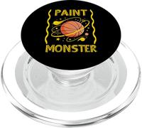 Paint Monster Basketball Art - Estilo contemporáneo distorsionado PopSockets PopGrip para MagSafe