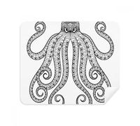 Paint Octopus Ocho Negro Teléfono Limpiador de Pantalla Gafas Paño de Limpieza 2pcs Suede Tela