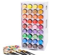 Paint Organizer, 72 Holes Paint Rack Stand, 16.14x7.48x7.48 Inches 360 Degree Rotating Design, Space-Saving Vertical Storage, Durable Build, Paints Holder for Craft Rooms and Studios Use