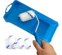 Paint Roller Kit - Adjustable Wall Painting Tool Set for Smooth Coverage | 8.66x4.01in Portable Roller Frame with Handle Extension System, Interior Exterior Painting Supplies for Home Renovation Walls