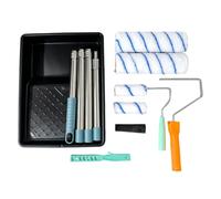 Paint Roller Kit, Multi Purpose Set, Brush Tray Device with Sturdy Build, Premium Quality Painting Aid, Reliable Accessory for Wall Ceilings Cabinets Doors Fences Decks Decorations Daily Use
