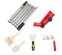 Paint Roller Kit, Painting Roller Set, Multi-Angle Extender Pole, Precision Bristle Brush, Renovation Accessory for Ceilings, Doors, Walls, Cabinets, Fences, Decks, House, 11.81x7.87x3.94 Inches