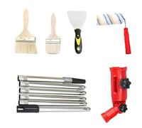 Paint Roller Kit, Painting Roller Set with MultiAngle Extender Pole and Brush, 11.81x7.87x3.94 inches Easy Grip Handle, Smooth Coverage Finish for Ceilings, Doors, Cabinets, Fences, Deck Renovation