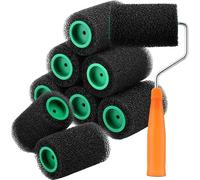 Paint Roller Kit, Wall Paints Brush Set, 10-Piece Applicator Tools, Small Handy with Replacement Covers, 10.63x3.54x5.31 Inches, for Interior and Exterior Home Improvement