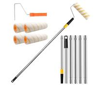 Paint Roller, Removable Paint Telescopic Pole, Roller Brush, Wall Painting Accessory, 12.59inc/9.05 * 13.38inches for Ceiling, Kitchen Cabinets, Crafts, Metal Small Area