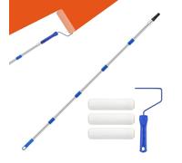 Paint Roller Set - Adjustable Extension Pole, Fine Bristle Brush