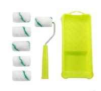 Paint Roller Set - PVC Sponge | No Dead Angles Sponge Roller Brush | Home Wall Furniture Tool With Paint Tray And Handle For DIY Painting Indoor Outdoor Ceiling Wall