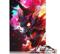 Paint The Oni Mask Rompecabezas Imposible,desafío for Adults Entretenimiento Creativo 1000 Piezas Obra De Arte De Juego De para Adultos Y Niños Mayores De 12 Años 1000pcs (38x26cm)