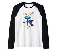 Paintball Jugador Equipo Pascua Conejo Huevos Orejas De Conejo Lindo Camiseta Manga Raglan