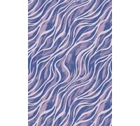 Painted Abstract Purple Notebook: 6x9" Lined Notebook with Abstract Wavy Pattern in Purples and Pinks