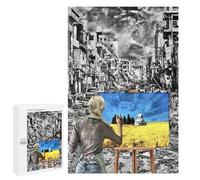 Painter in The Ruins of War Puzzle De 1000 Piezas Rompecabezas para Adultos Rompecabezas 1000 Piezas para Adultos para Amantes O Amigos Rompecabezas Imposable 1000 PCS
