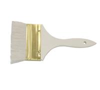 PAINTERSISTERS Pincel para imprimación de pelo de cabra, 100 mm, pincel plano, pincel suave para acuarela, pintura al óleo y acrílica, pintura de amplia superficie, difuminar y diseñar