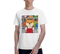 Painting Dog and Butterfly - Camiseta gráfica de algodón de manga corta con cuello redondo para hombre, tallas S-6XL, Cartoon Dog-1, XXX-Large