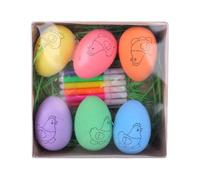 Painting Easter Eggs - Artistic Color Kit, Bright Craft Set, 6 Egg Painting Collection Pack, Seasonal Creative Activity Box, Fun Art Practice Set, Spring Festival Craft Supply Use For Home Party